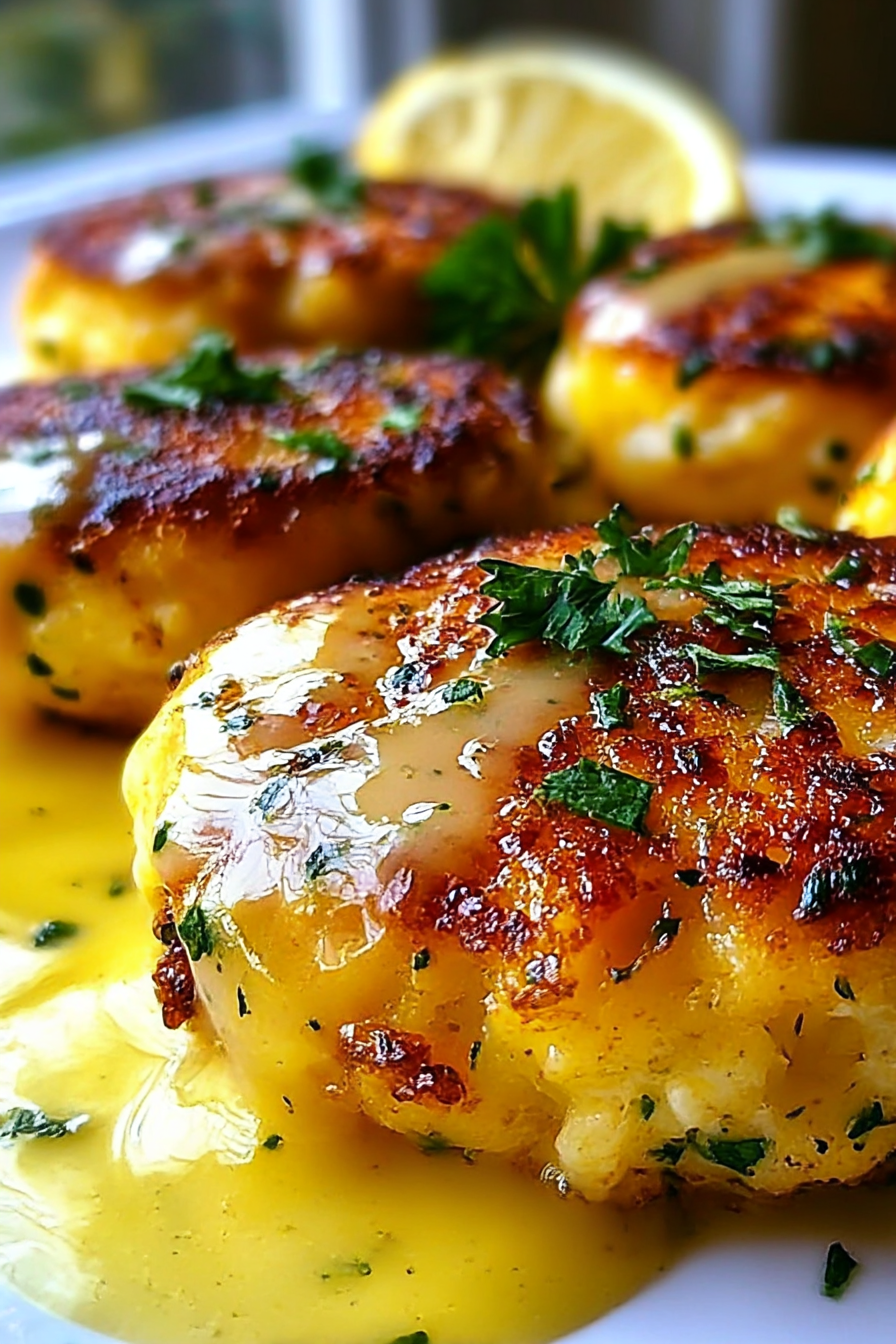 Cheddar Bay Crab Cakes with Lemon Butter Drizzle image 2
