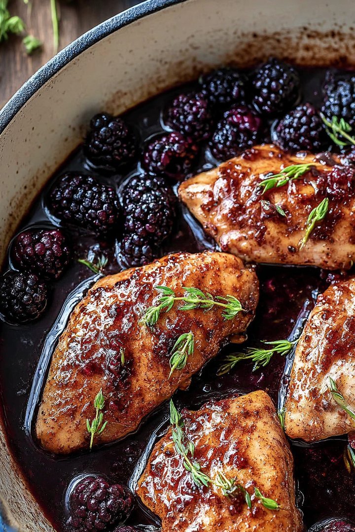 Peach nectar with vanilla Blackberry Chicken image 2