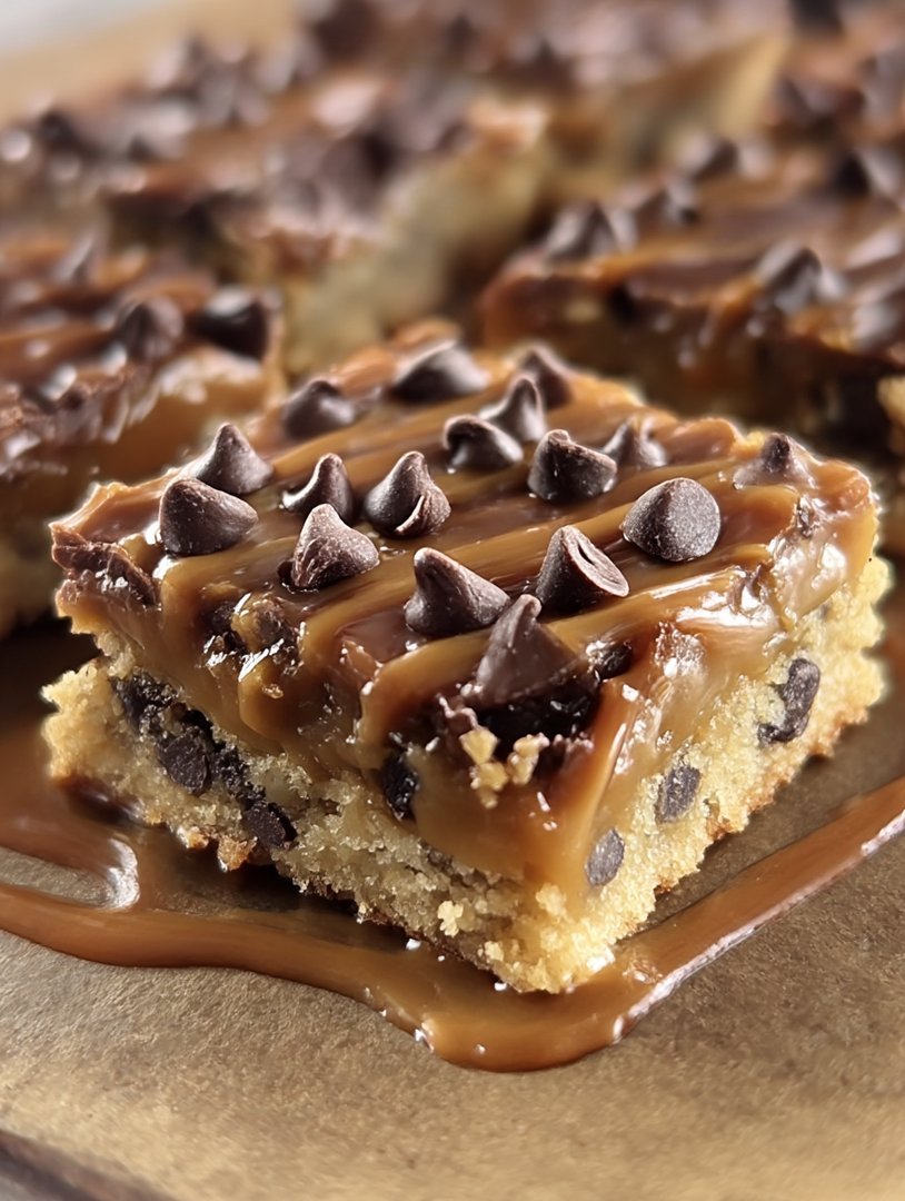 Caramel Chocolate Chip Cookie Bars image 2
