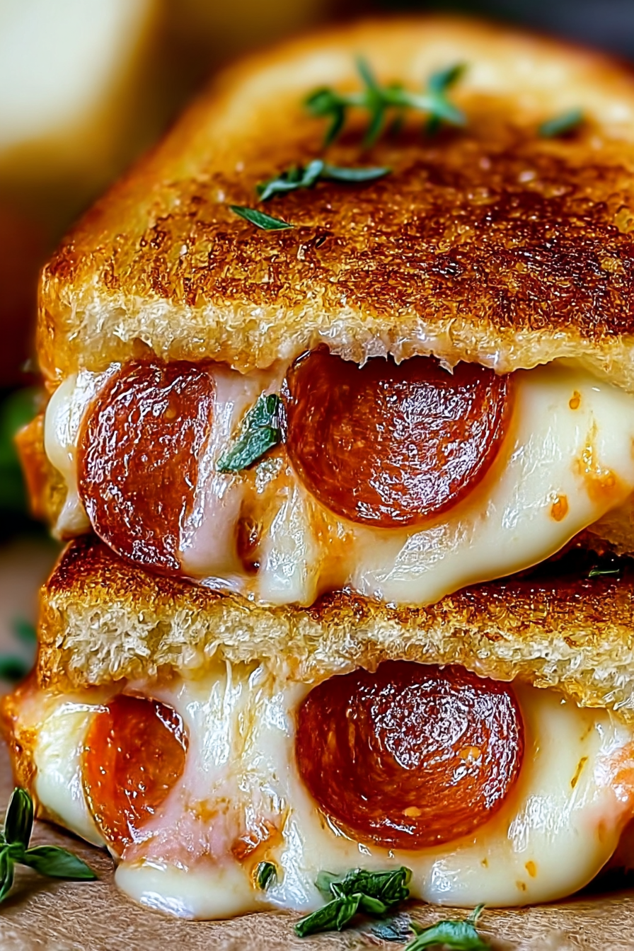 chicken beef pepperoni pizza grilled cheese recipe image 2