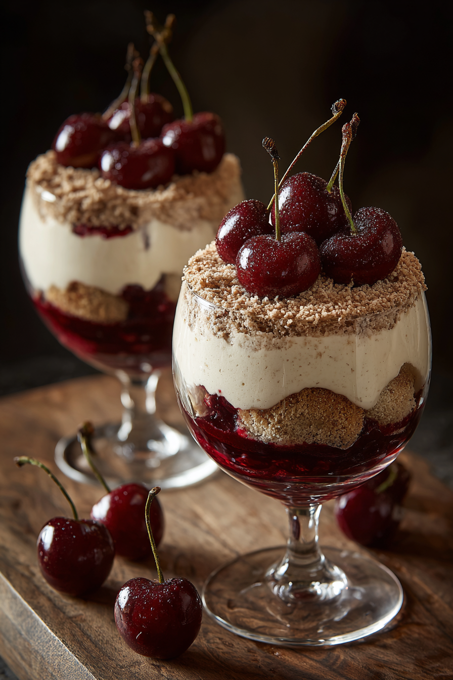Cherry Almond extract with sugar syrup Tiramisu image 2
