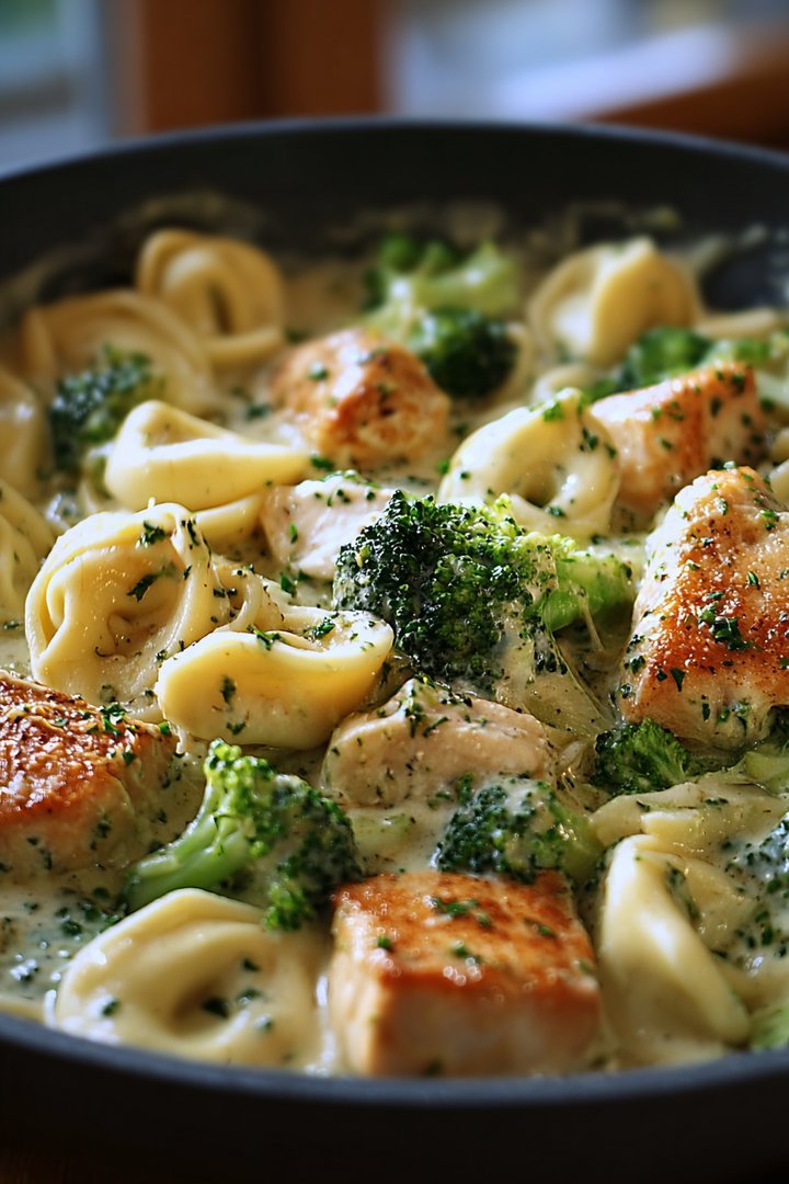 Easy Creamy Tortellini with Chicken and Broccoli Recipe image 2